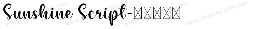 Sunshine Script字体转换